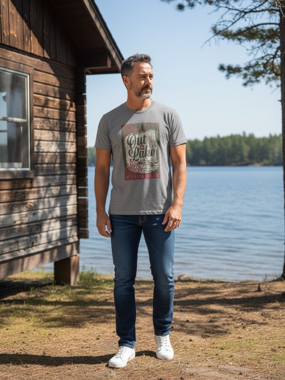 Gray Graphic T-Shirt